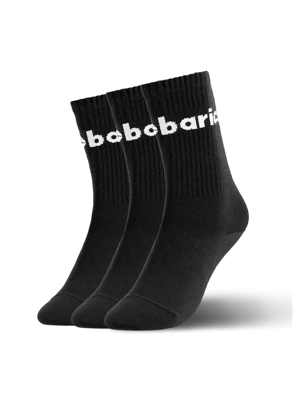 Barebarics - Barefoot Socks - Crew - Black - Big logo - 3 pack