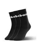 Barebarics - Barefoot Socks - Crew - Black - Big logo - 3 pack