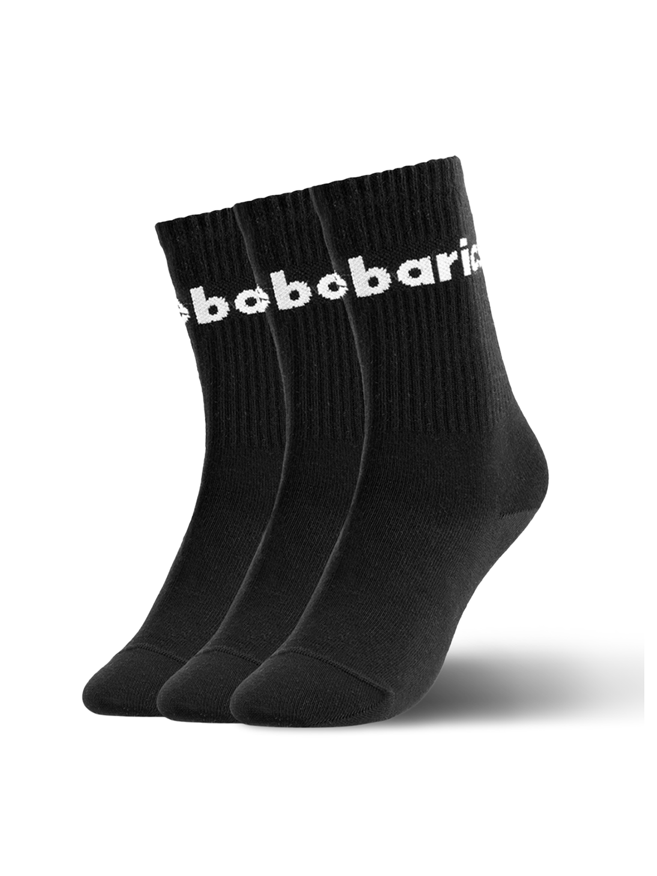 Barebarics - Barefoot Socks - Crew - Black - Big logo - 3 pack
