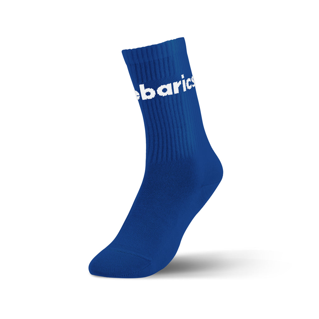 Barebarics - Barefoot Socks - Crew - Blue - Big logo - 3 pack