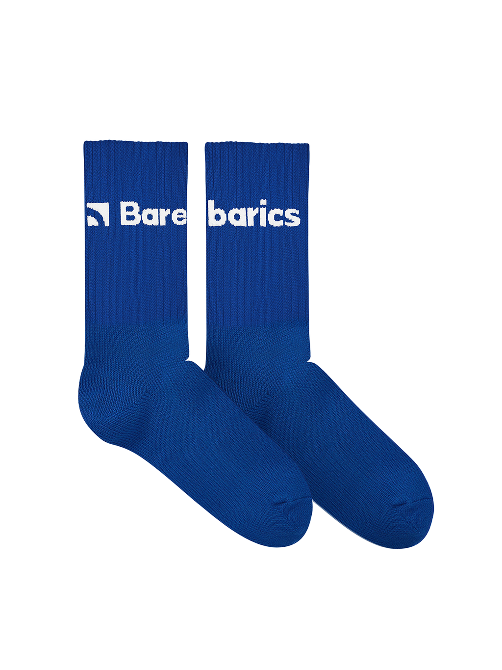 Barebarics - Barefoot Socks - Crew - Blue - Big logo - 3 pack