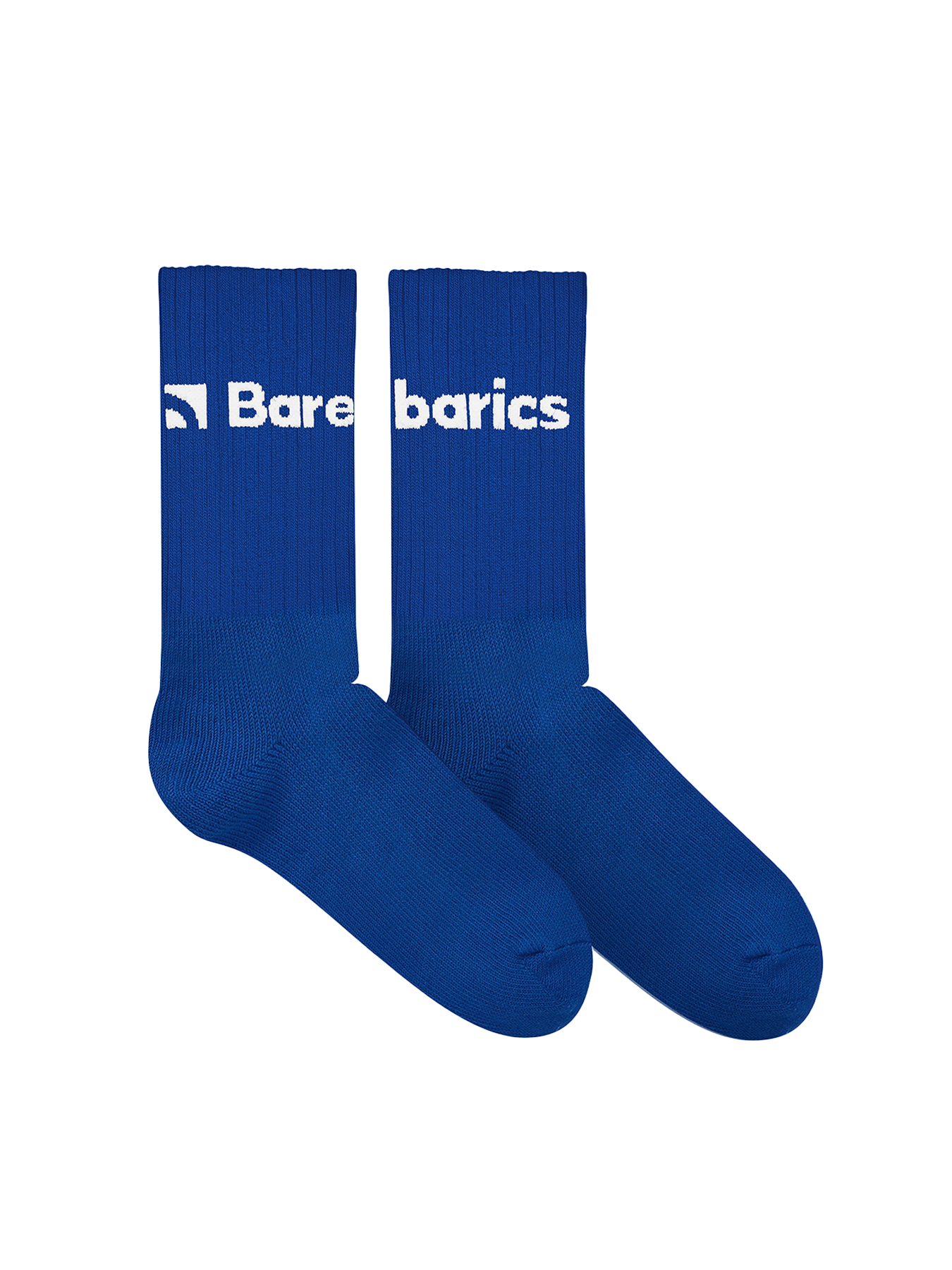 Barebarics - Barefoot Socks - Crew - Blue - Big logo - 3 pack