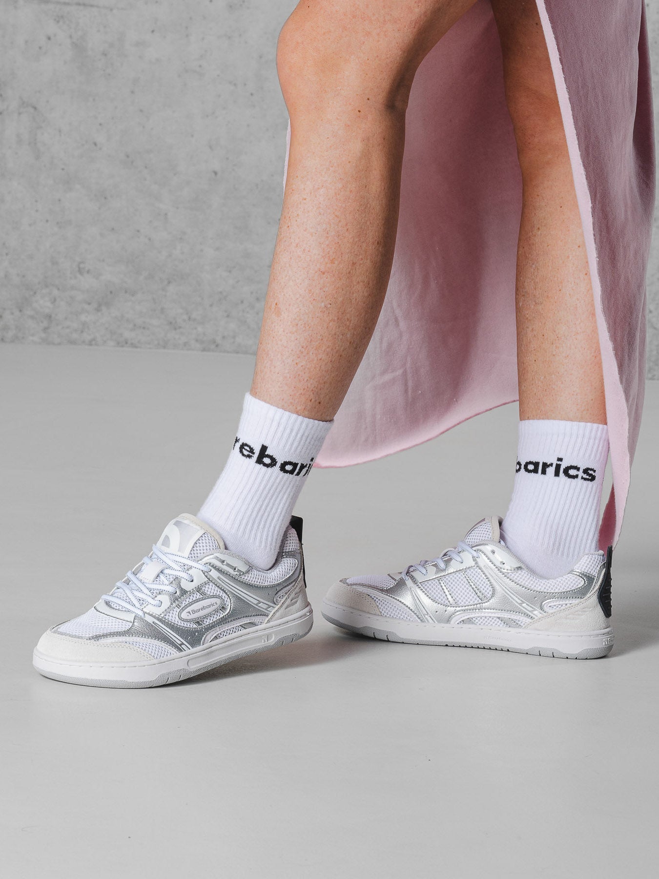 Barefoot Sneakers Barebarics Dropsta - Silver & White