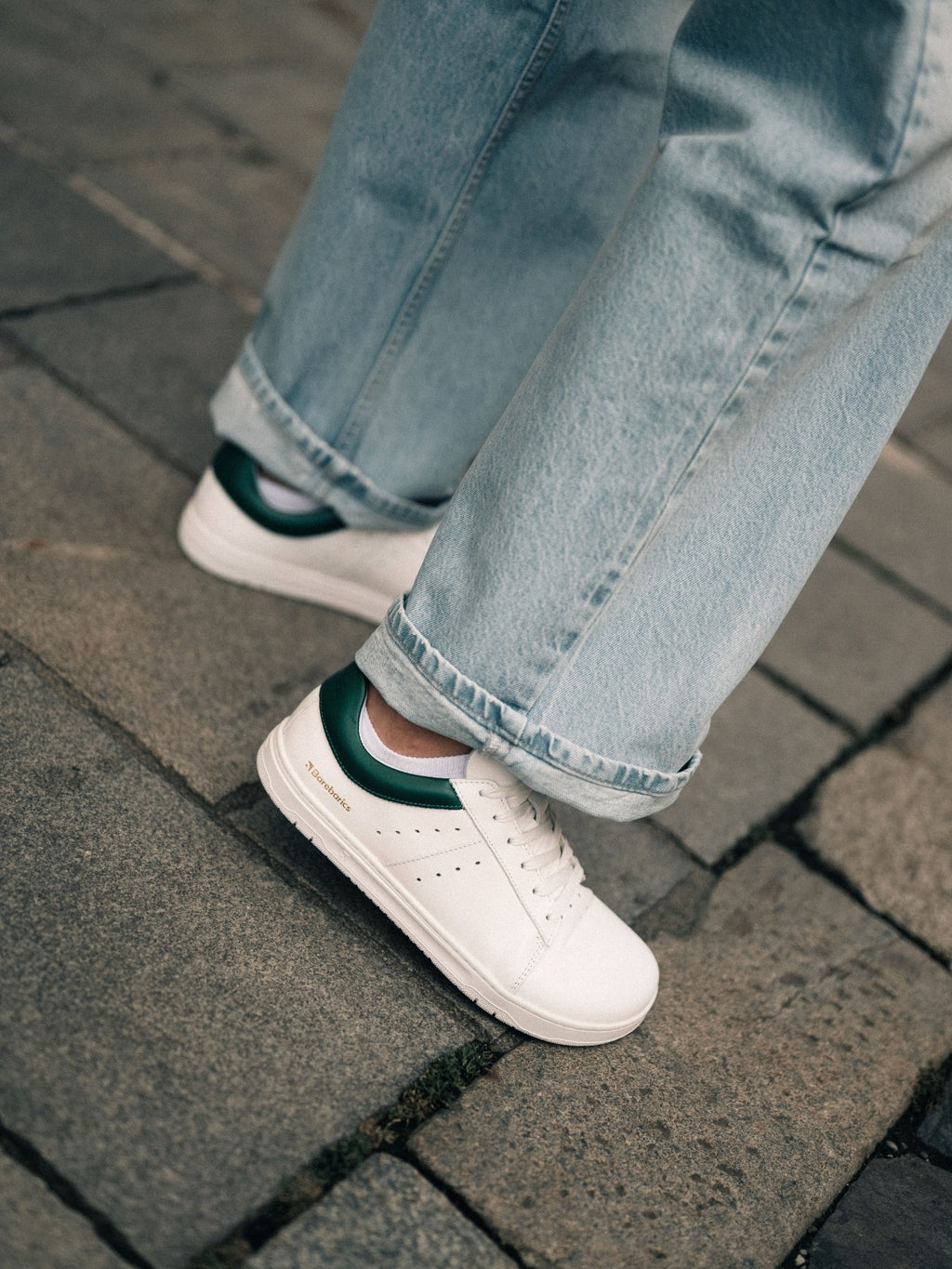 Barefoot Sneakers Barebarics Enigma - White & Dark Green