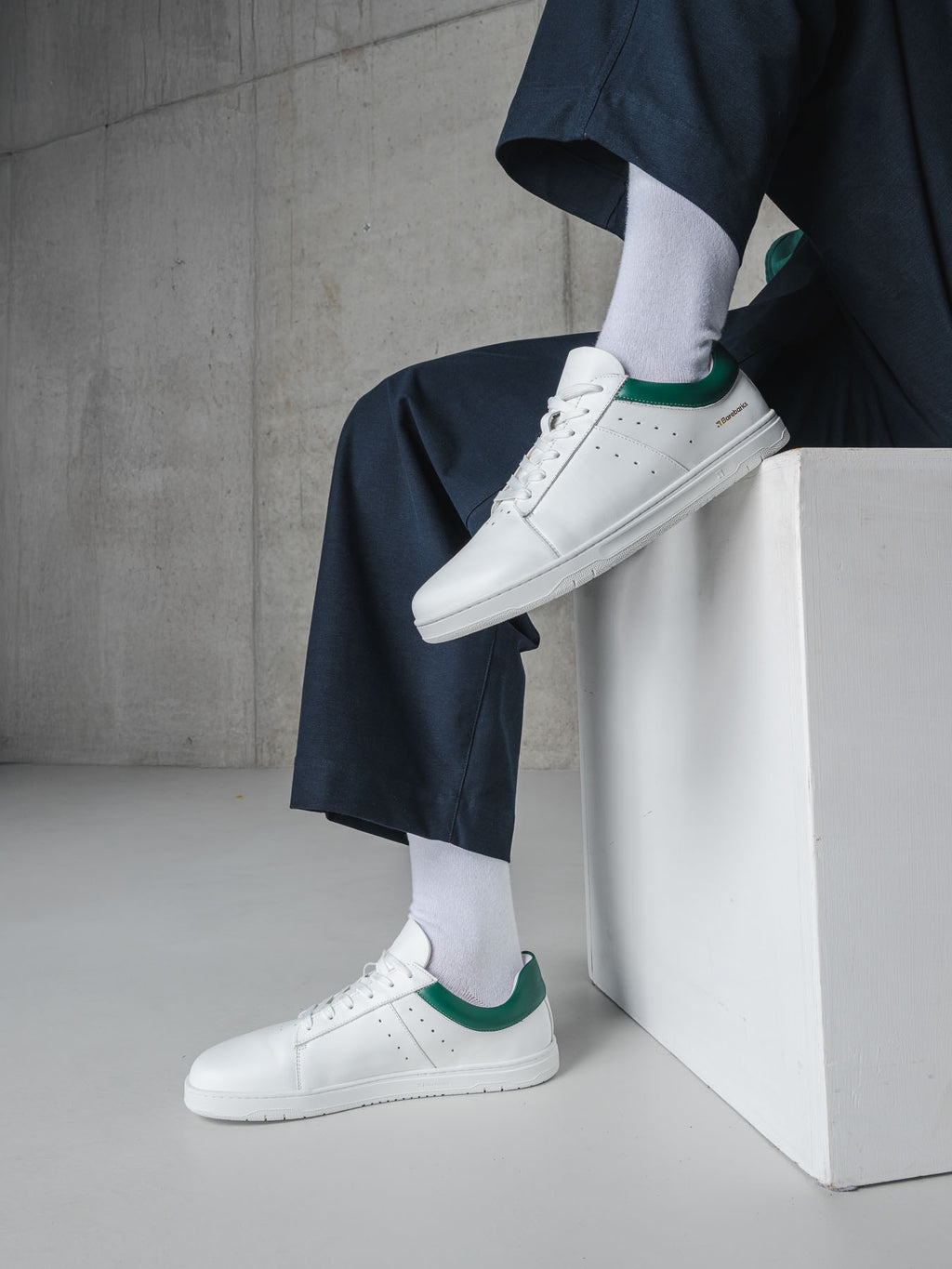 Barefoot Sneakers Barebarics Enigma - White & Dark Green