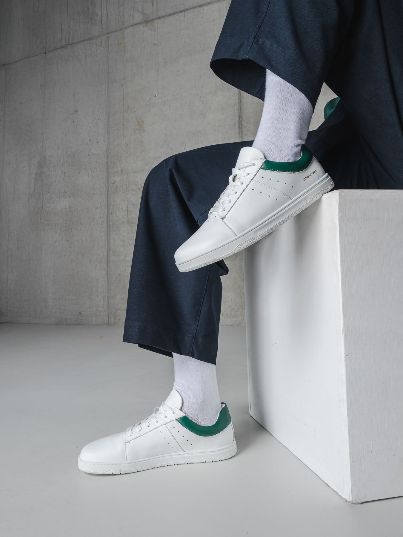 Barefoot Sneakers Barebarics Enigma - White & Dark Green