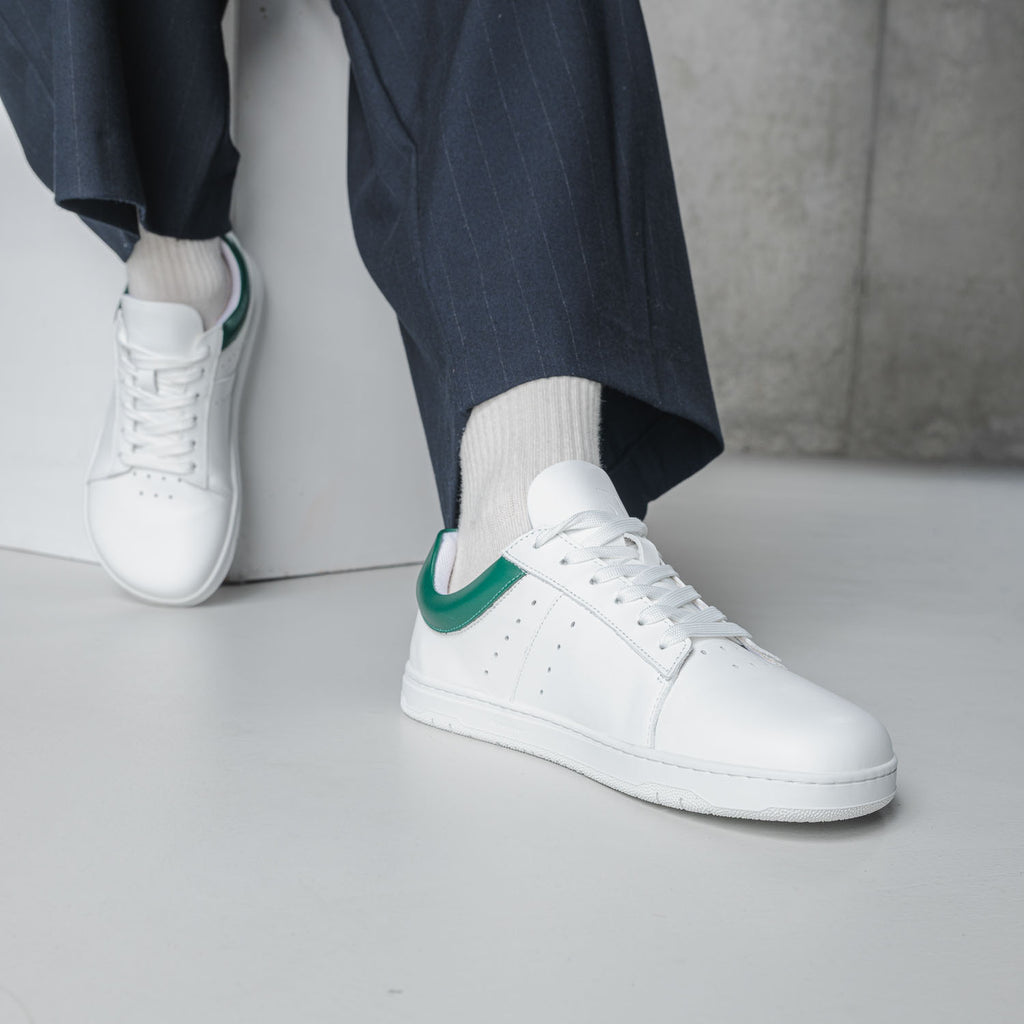 Barefoot Sneakers Barebarics Enigma - White & Dark Green