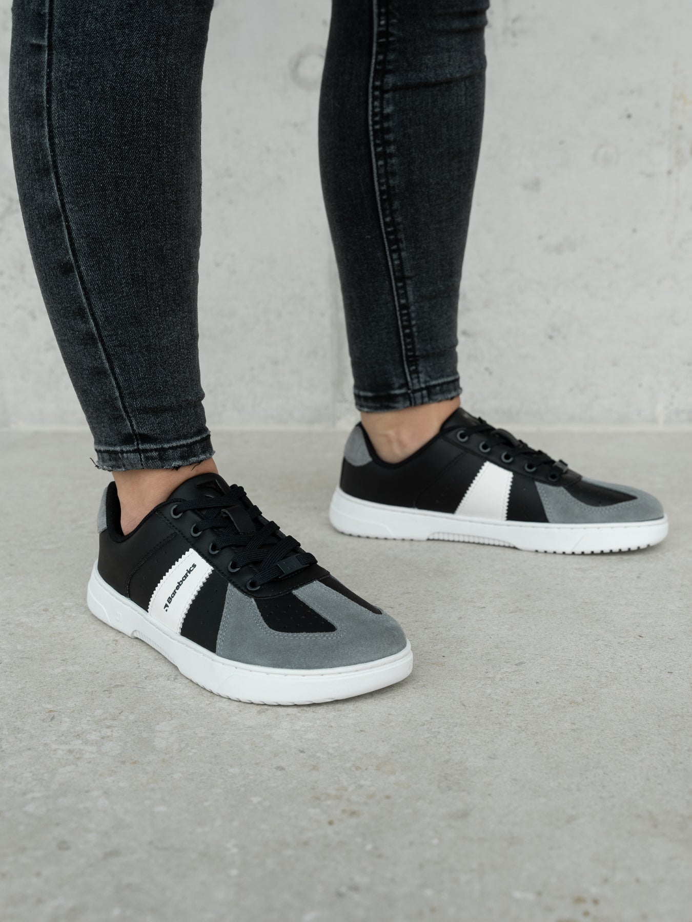 Barefoot Sneakers Barebarics Icara - Black & Dark Grey