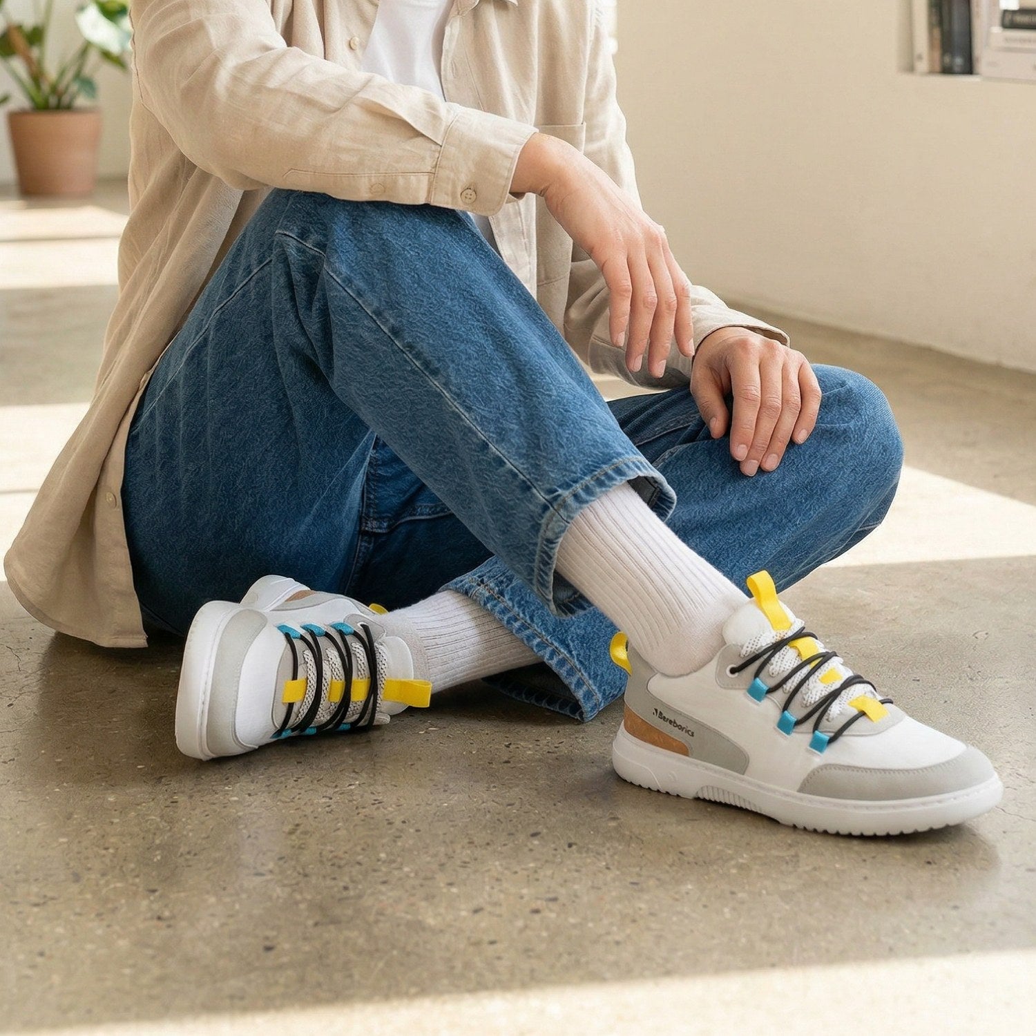 Barefoot Sneakers Barebarics Revive - White & Grey