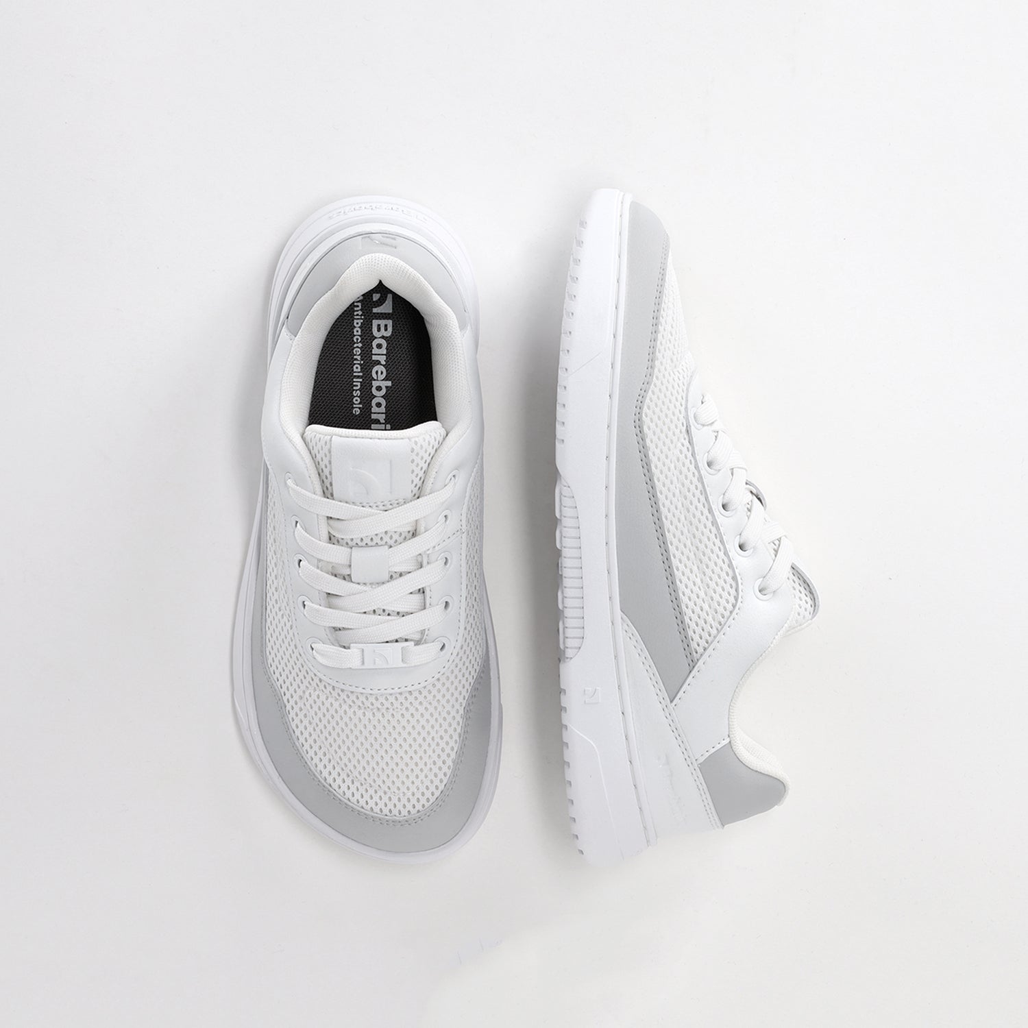 Barefoot Sneakers Barebarics Vaporo - White & Light Grey