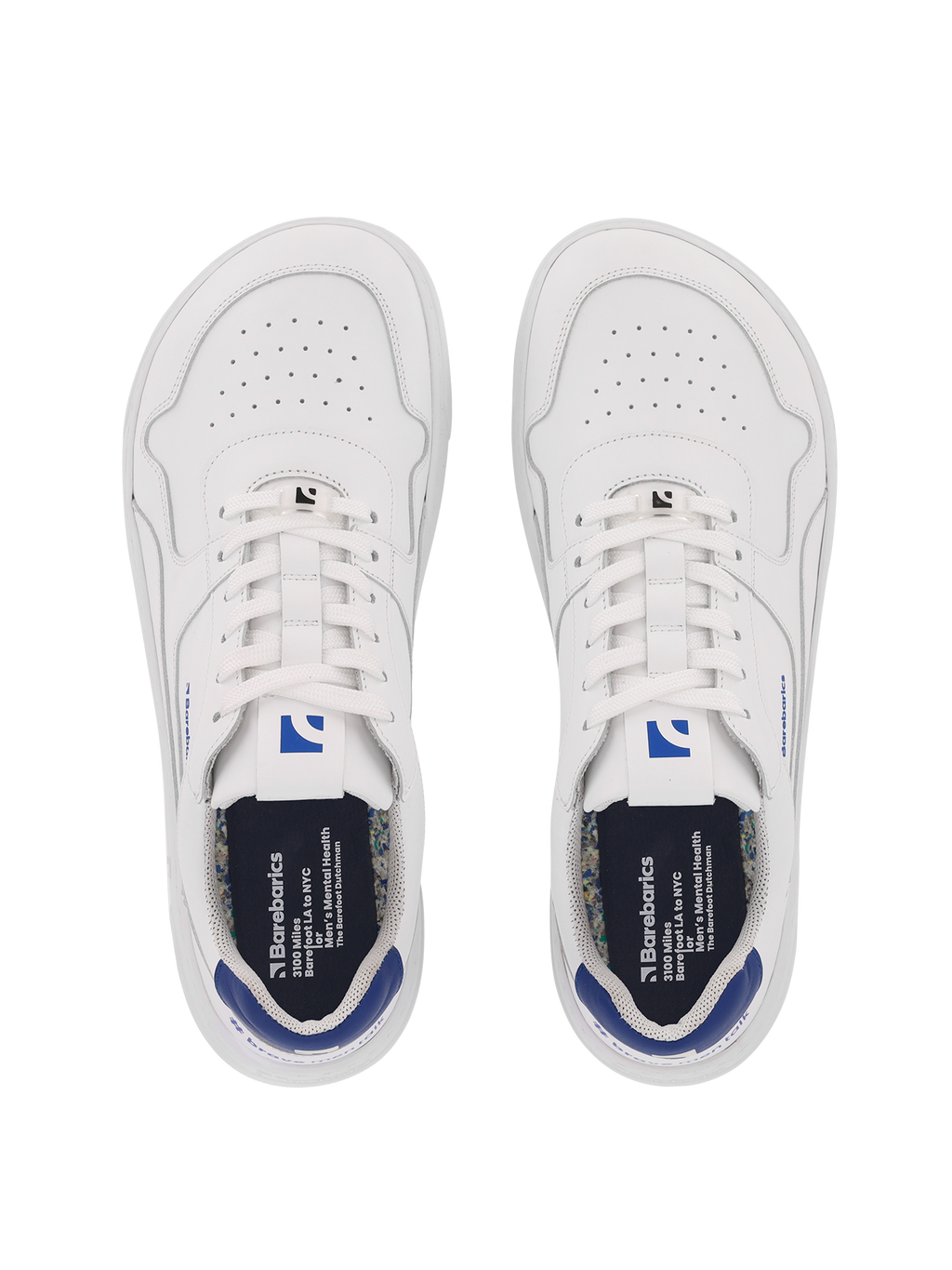 Barefoot Sneakers Barebarics Zing - Brave Men Talk - White & Blue