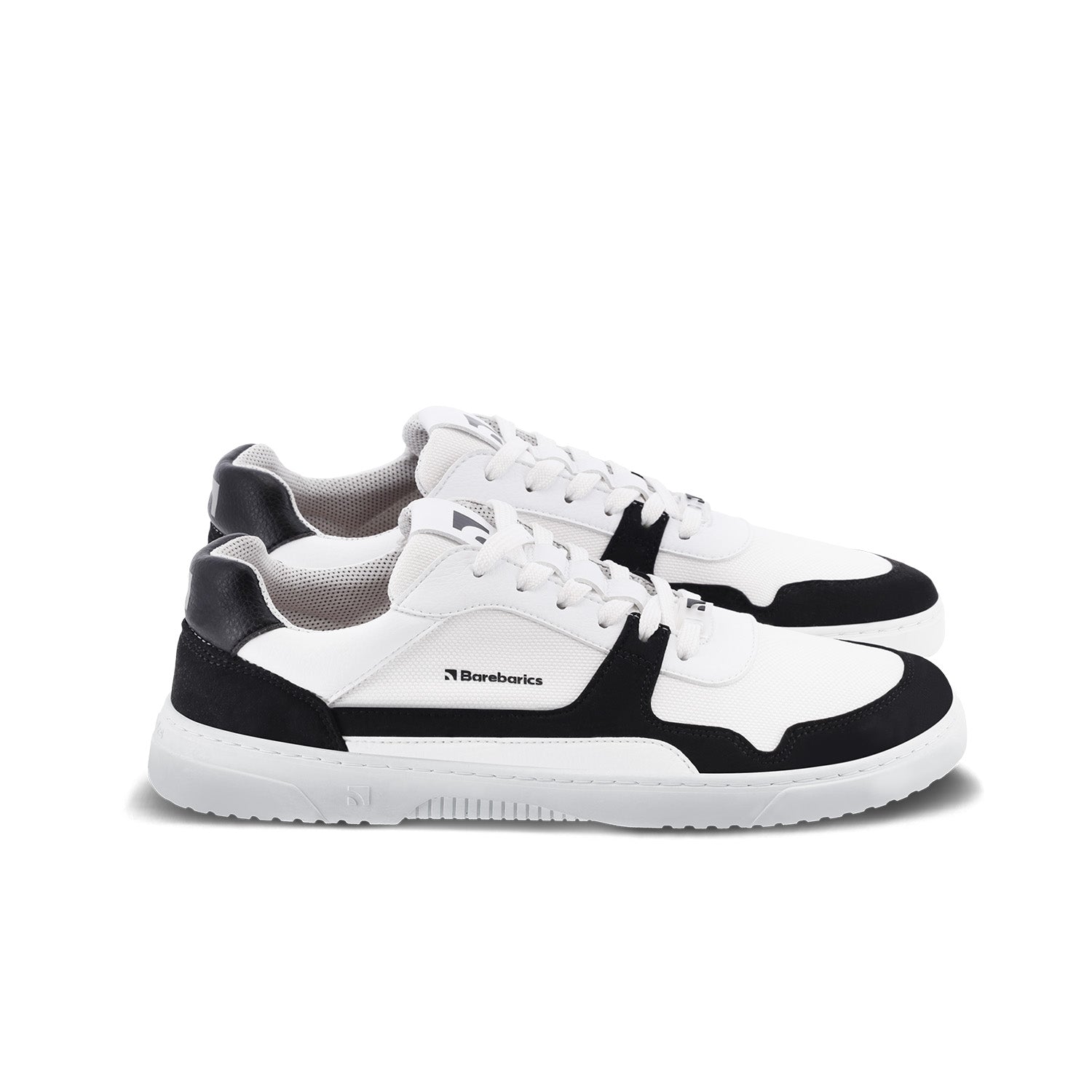 Barefoot Sneakers Barebarics - Zing - White & Black Vegan