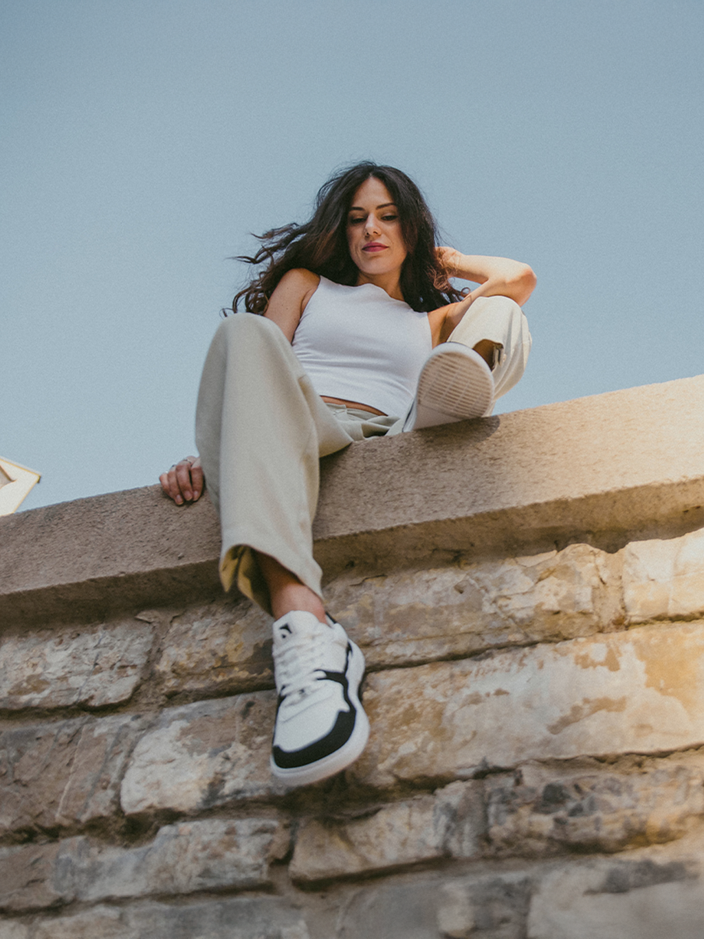 Barefoot Sneakers Barebarics - Zing - White & Black Vegan