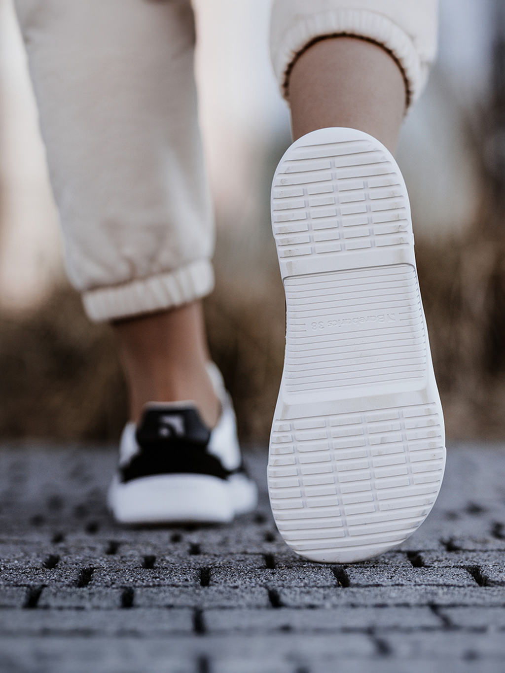 Barefoot Sneakers Barebarics - Zing - White & Black Vegan