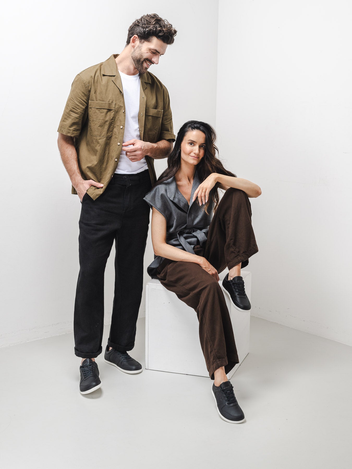 Barefoot Sneakers - Be Lenka Echo - Black & White