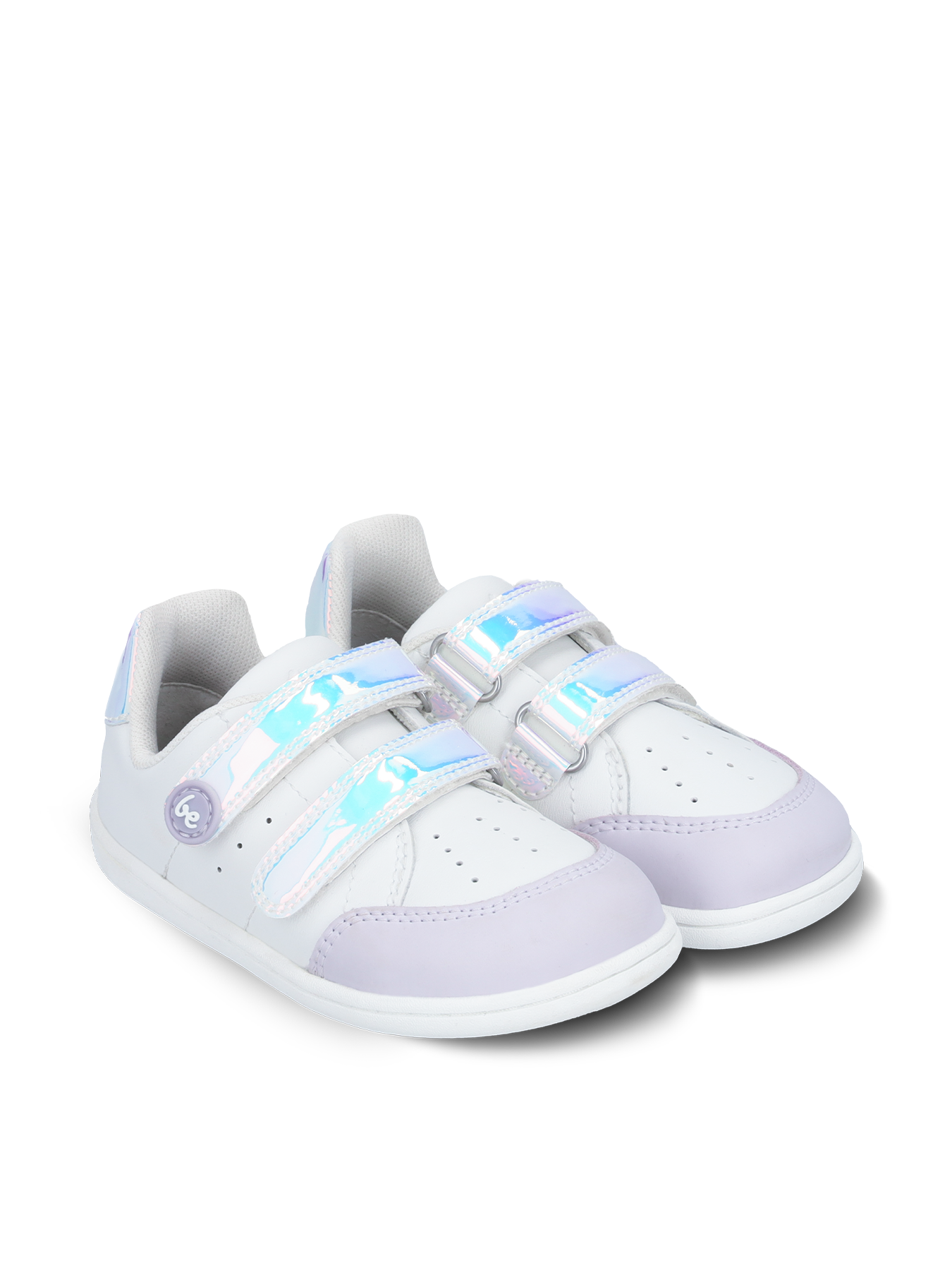 Kids barefoot sneakers Be Lenka Energise Kids - White & Iridescent