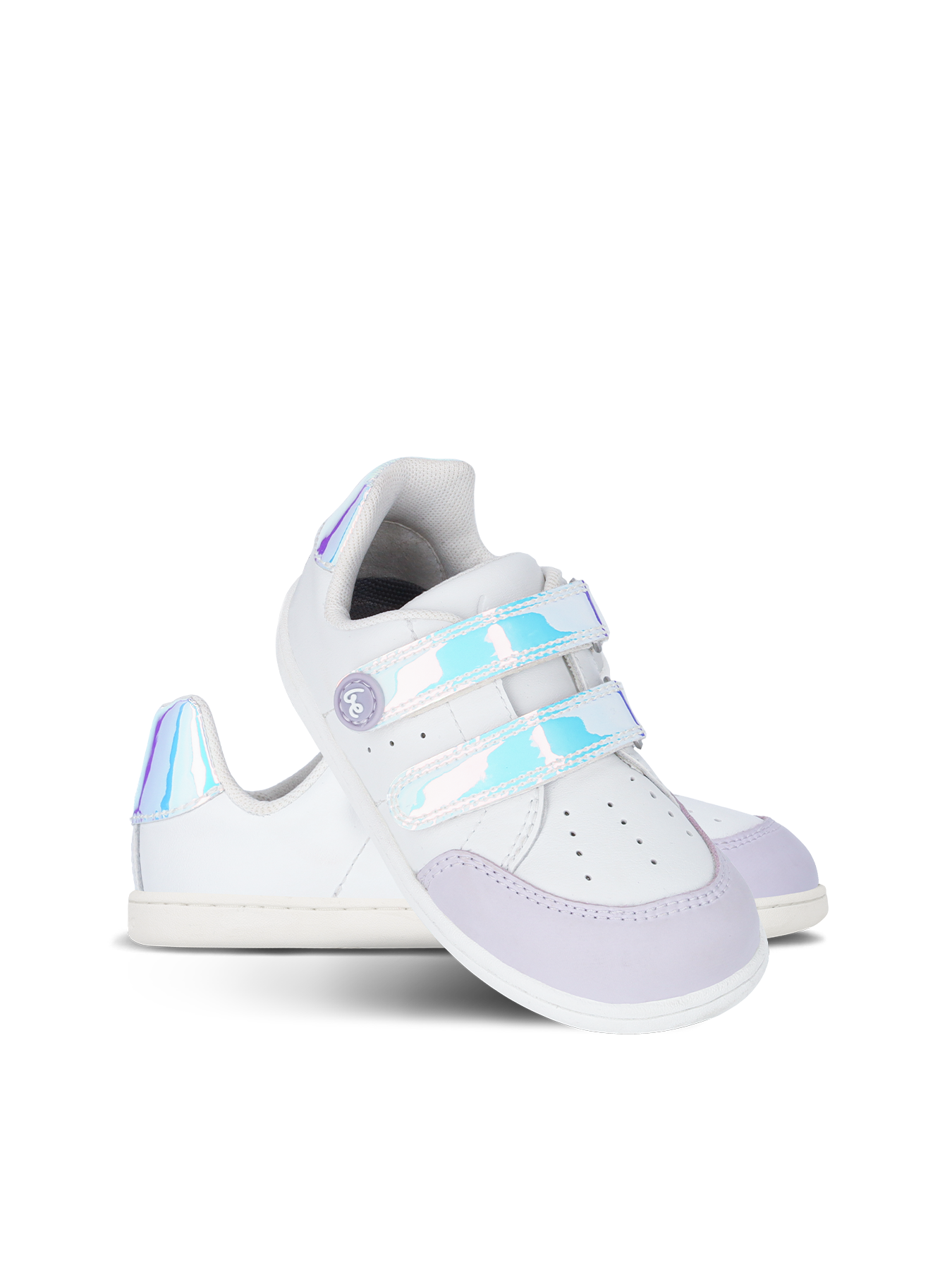 Kids barefoot sneakers Be Lenka Energise Kids - White & Iridescent