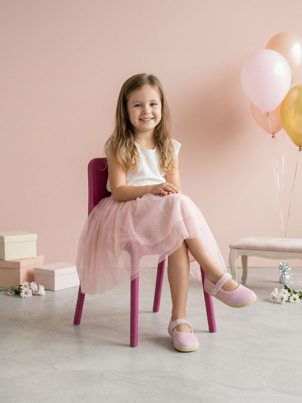 Kids Barefoot Ballerinas Be Lenka Tinkee Kids - Pink Sparkle