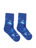 Kids barefoot Socks Be Lenka Kids - Crew - Dino - Royal Blue
