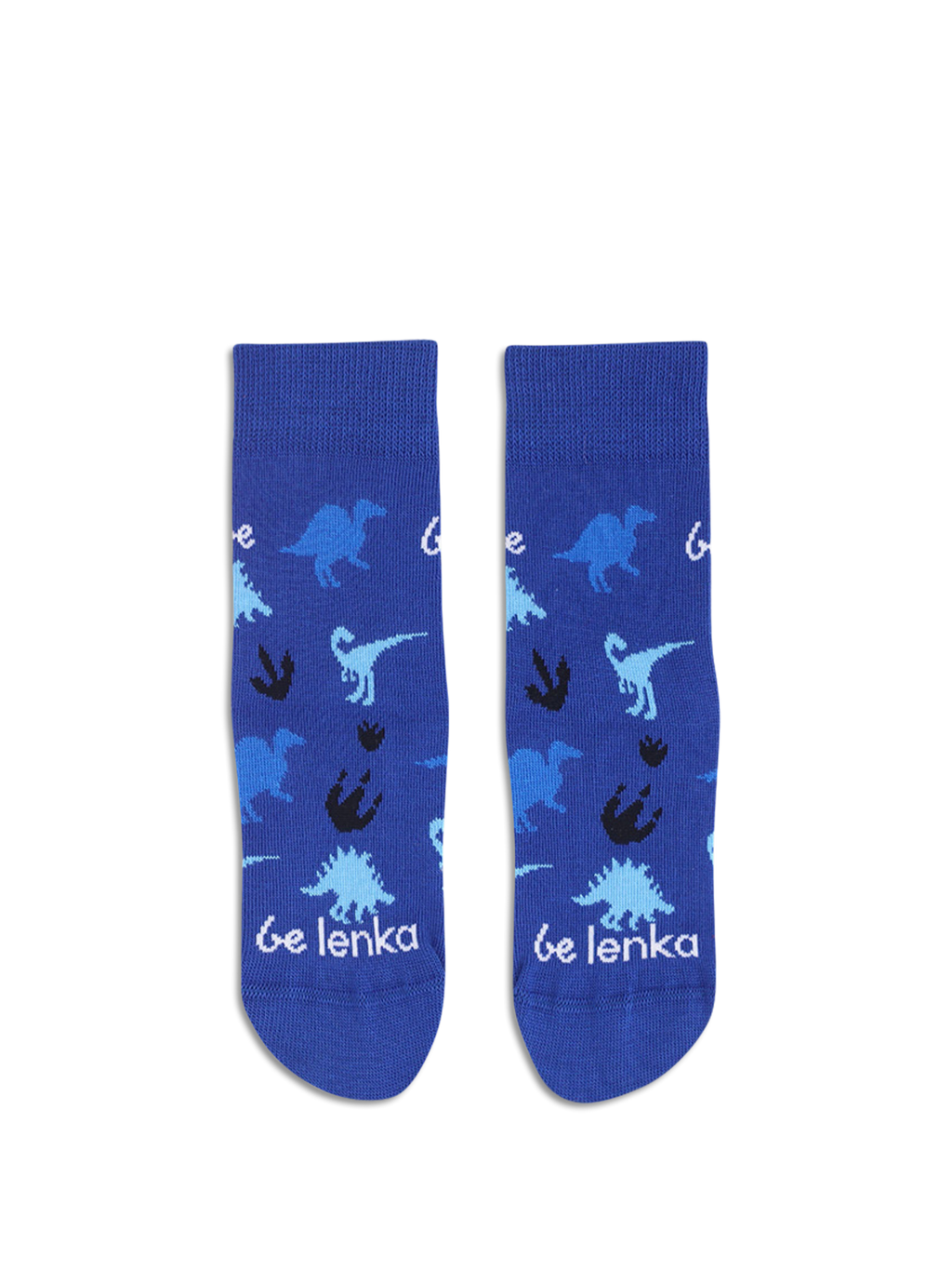 Kids barefoot Socks Be Lenka Kids - Crew - Dino - Royal Blue