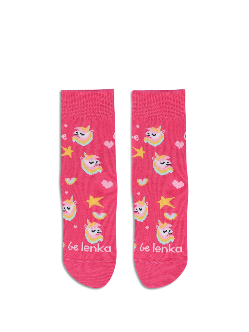 Kids barefoot Socks Be Lenka Kids - Crew - Unicorn - BubleGum Pink