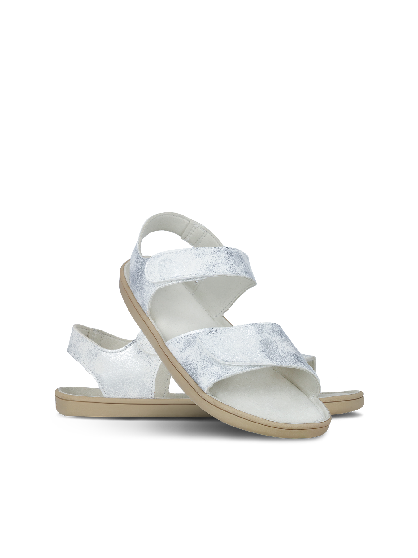 Kids barefoot sandals Be Lenka Miami Junior - Off-White Sparkle