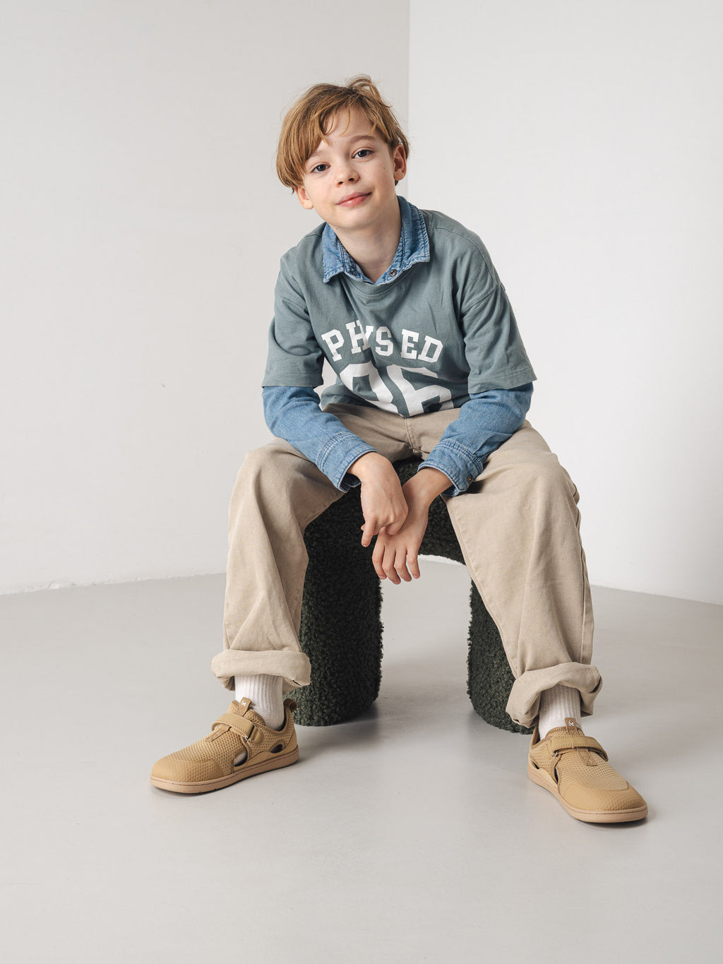 Kids barefoot sandals Zest Kids - Beige