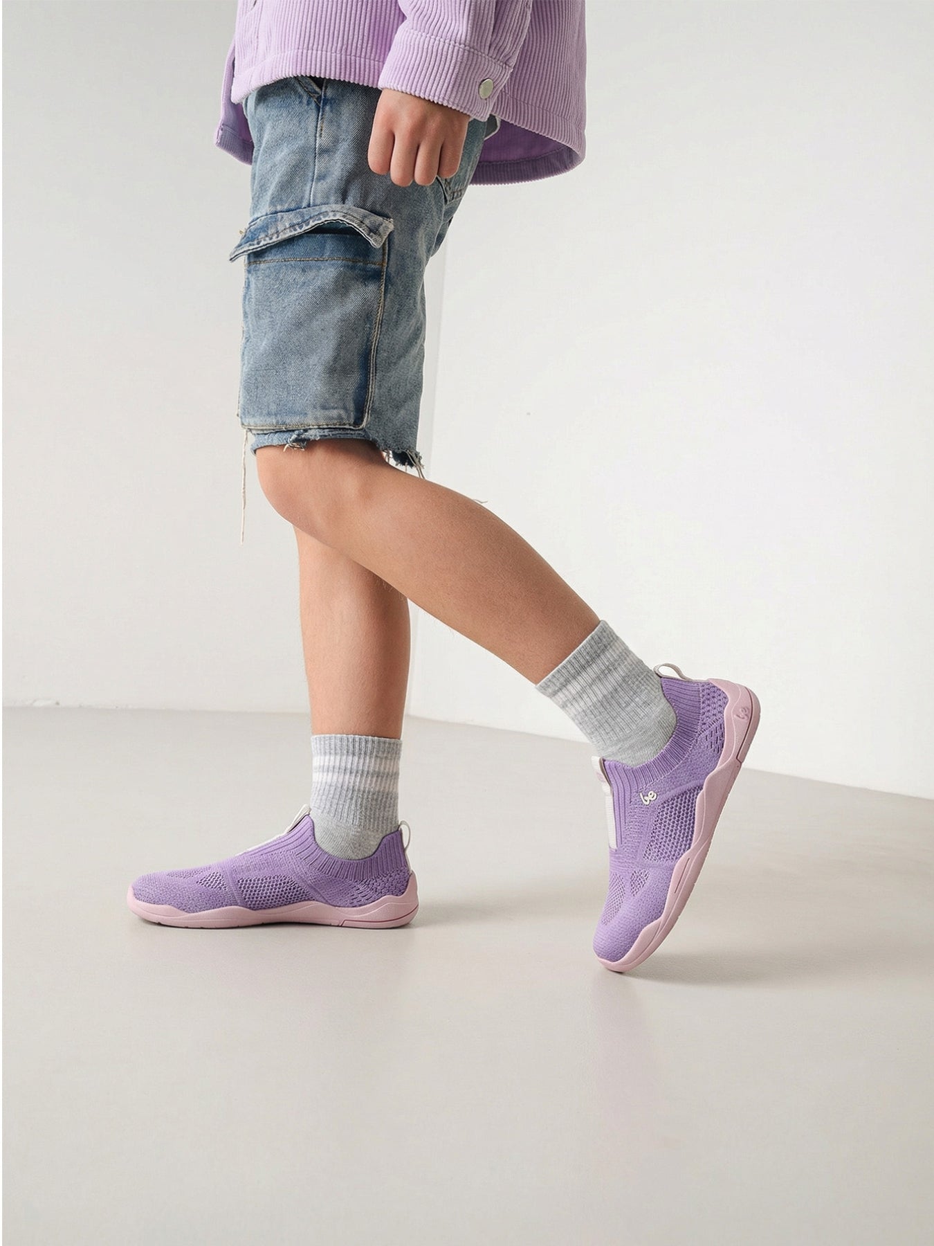 Kids Barefoot Slip-on Shoes Be Lenka Luppo Junior - Lilac & Pink