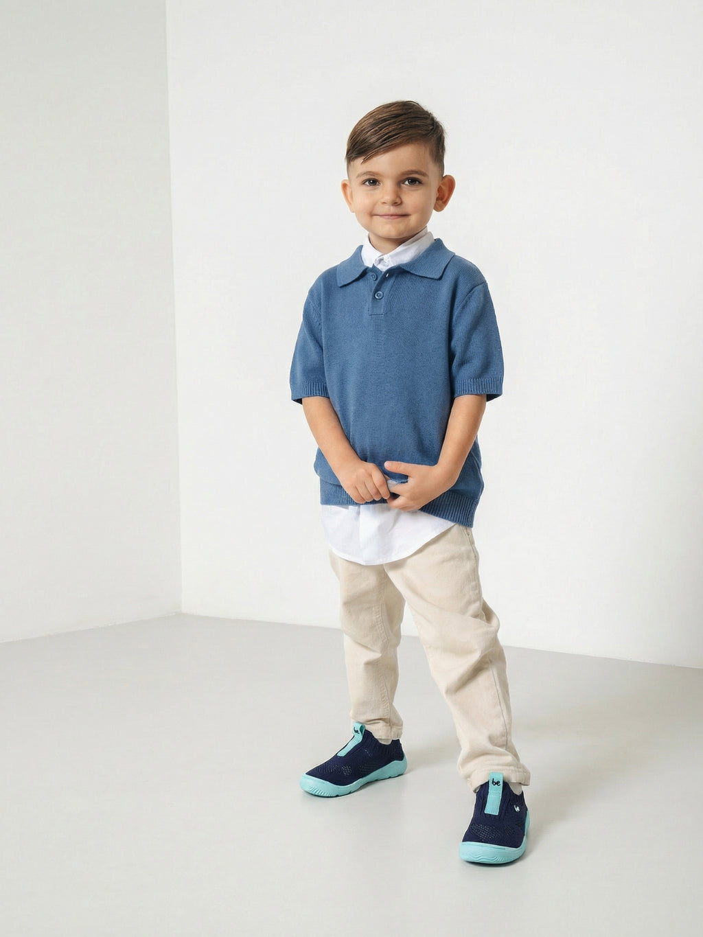 Kids Barefoot Slip-on Shoes Be Lenka Luppo Preschool - Blue & Aqua