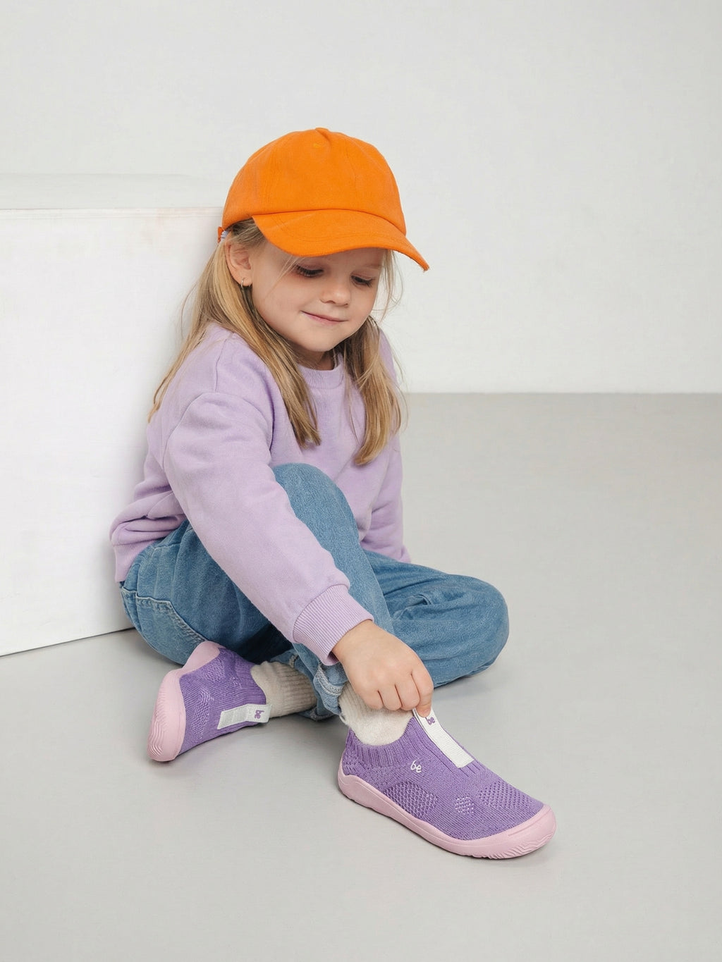 Kids Barefoot Slip-on Shoes Be Lenka Luppo Preschool - Lilac & Pink