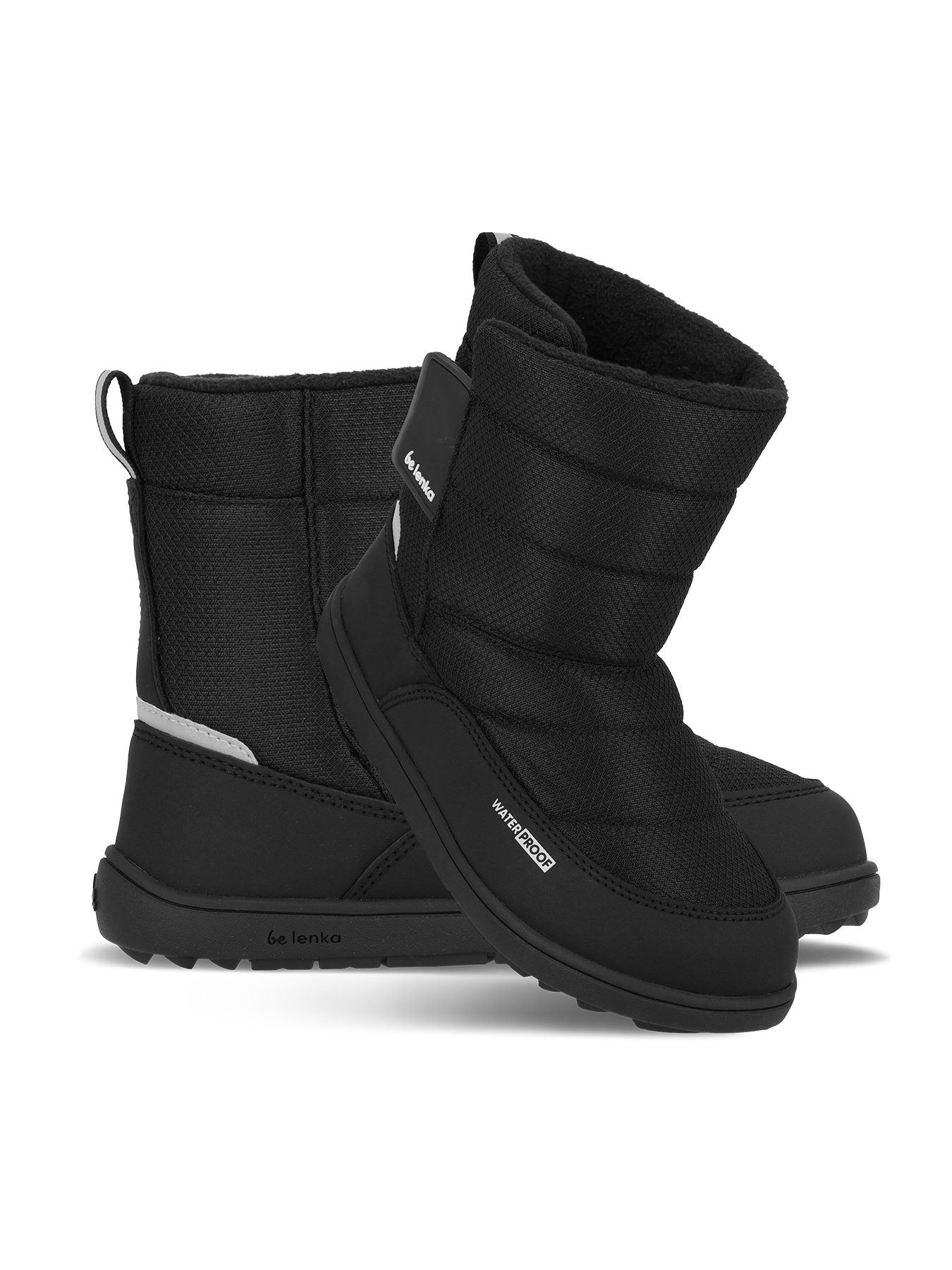 Kids barefoot snow boots Be Lenka Ailo Junior - All Black
