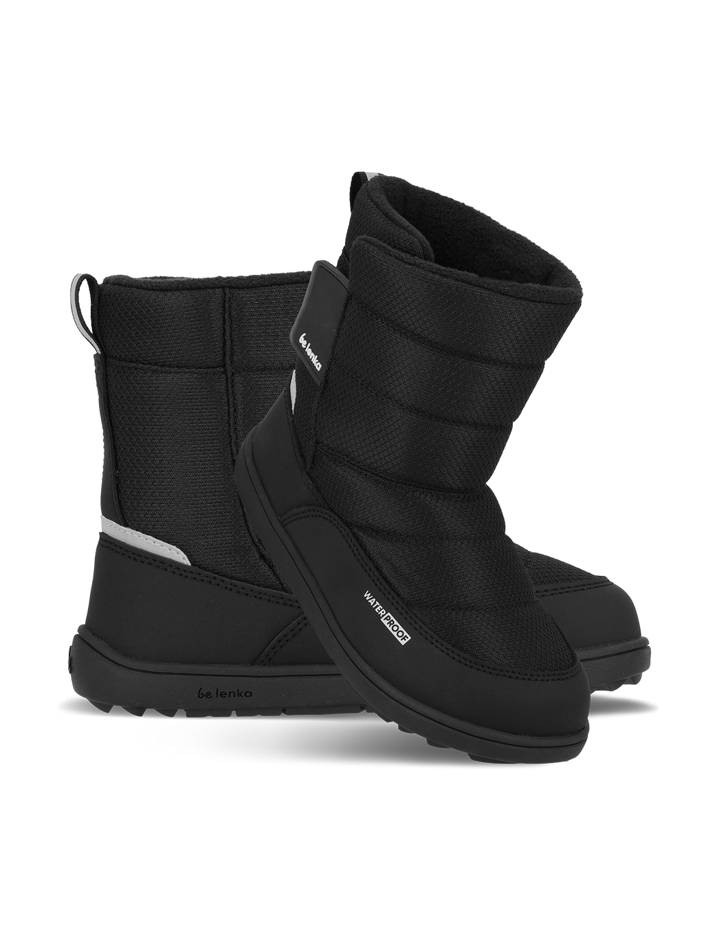 Kids barefoot snow boots Be Lenka Ailo Kids - All Black