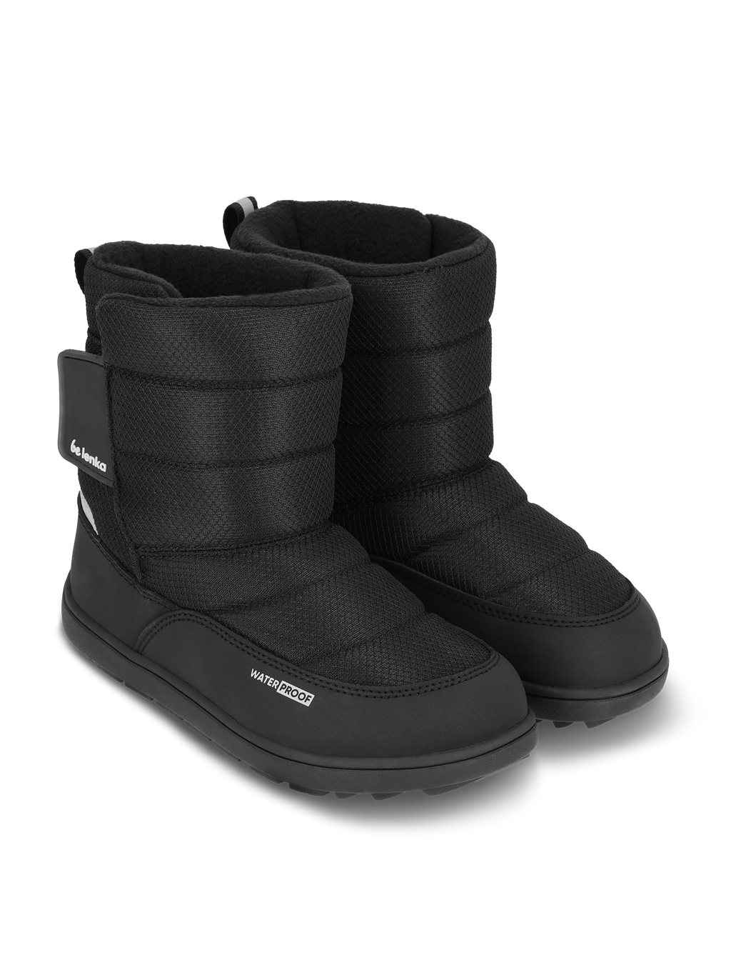 Kids barefoot snow boots Be Lenka Ailo Junior - All Black