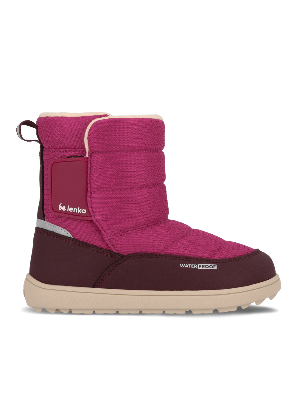 Kids barefoot snow boots Be Lenka Ailo Kids - Berry