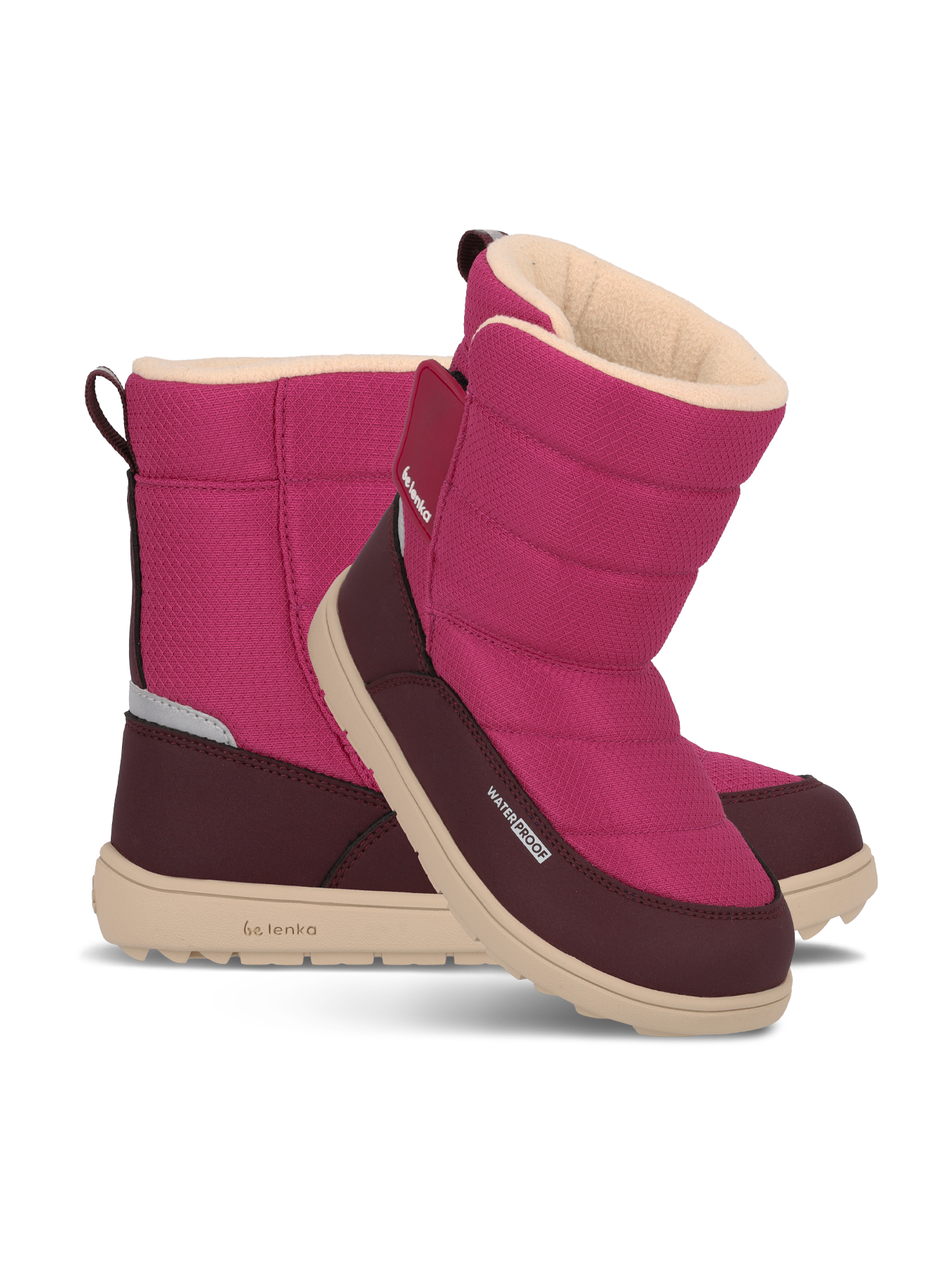 Kids barefoot snow boots Be Lenka Ailo Junior - Berry