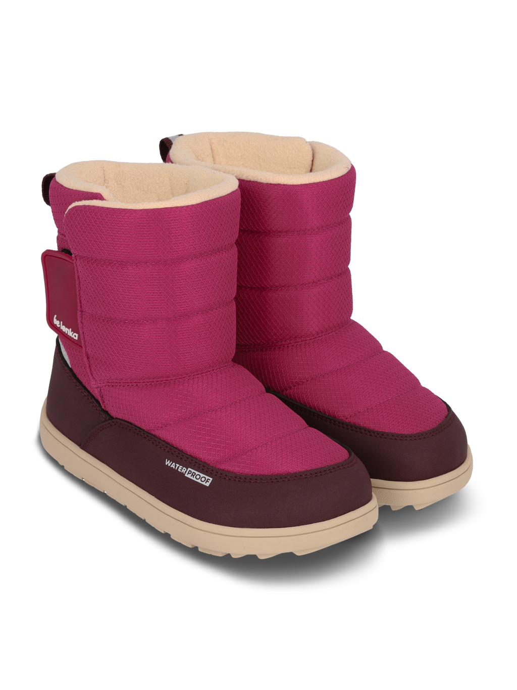 Kids barefoot snow boots Be Lenka Ailo Kids - Berry
