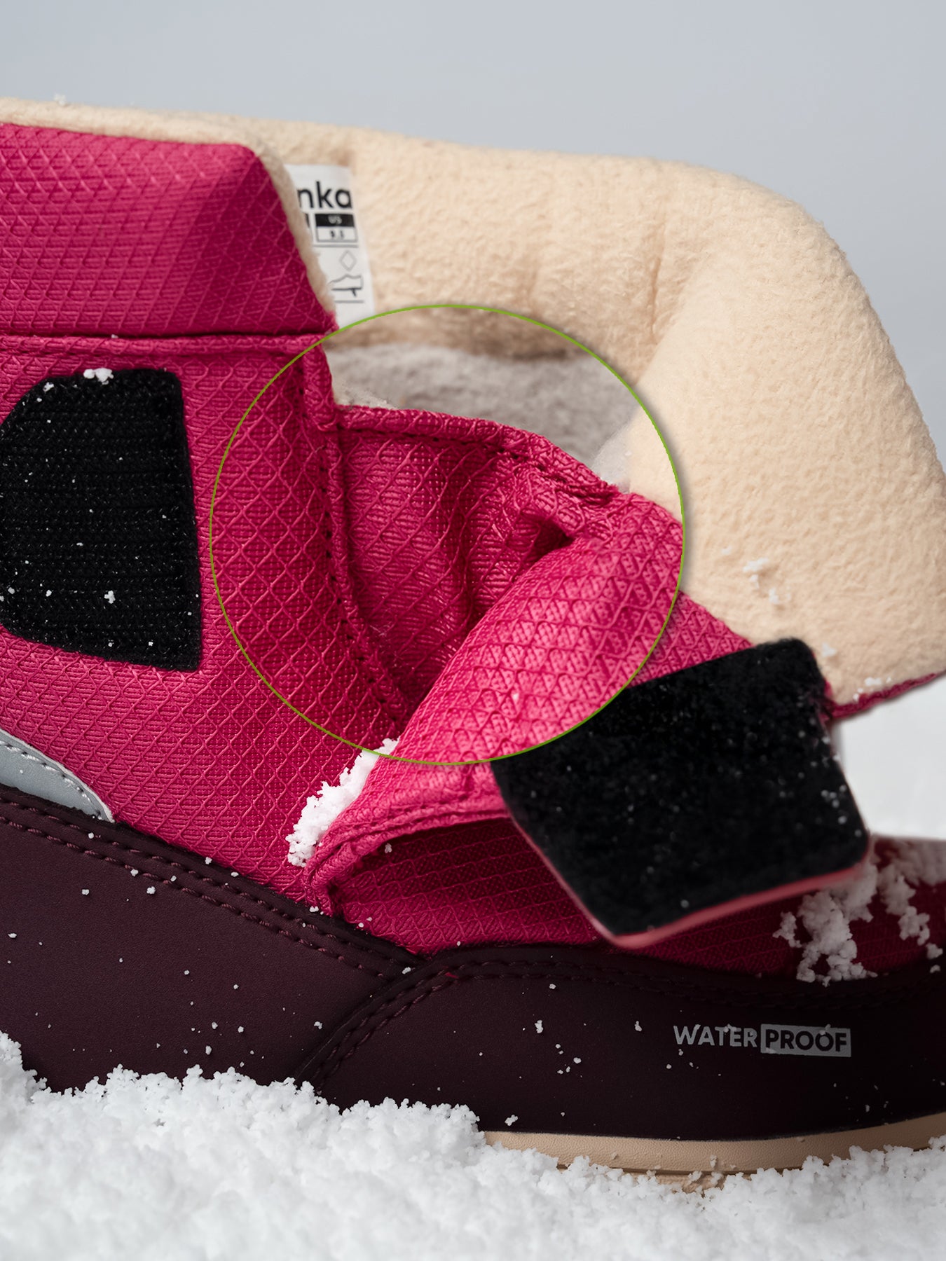 Kids barefoot snow boots Be Lenka Ailo Preschool - Berry