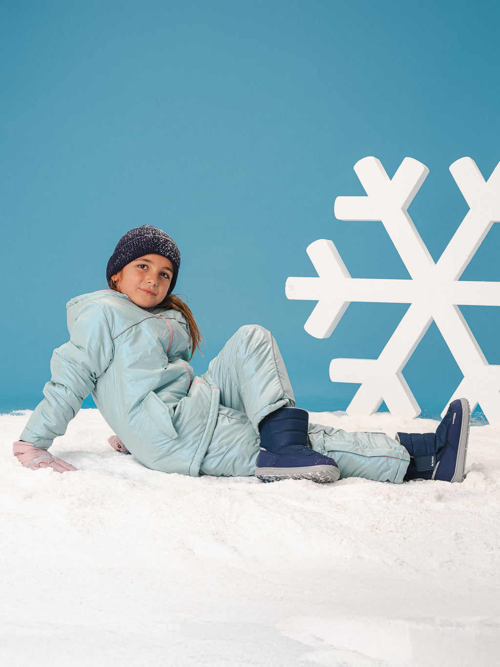 Kids barefoot snow boots Be Lenka Ailo Kids - Dark Blue