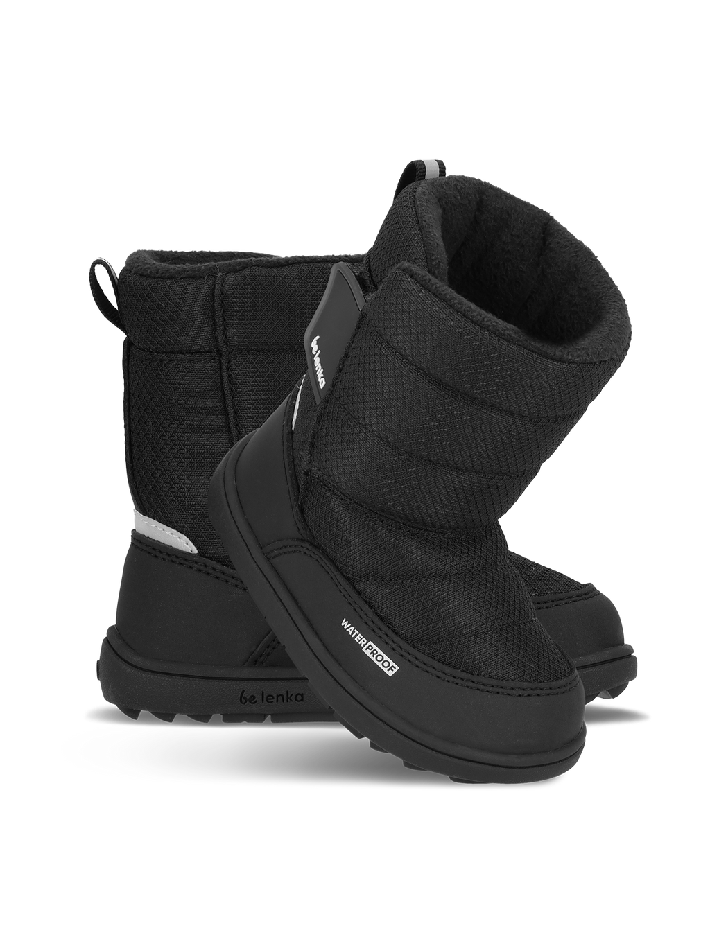 Kids barefoot snow boots Be Lenka Ailo Preschool - All Black