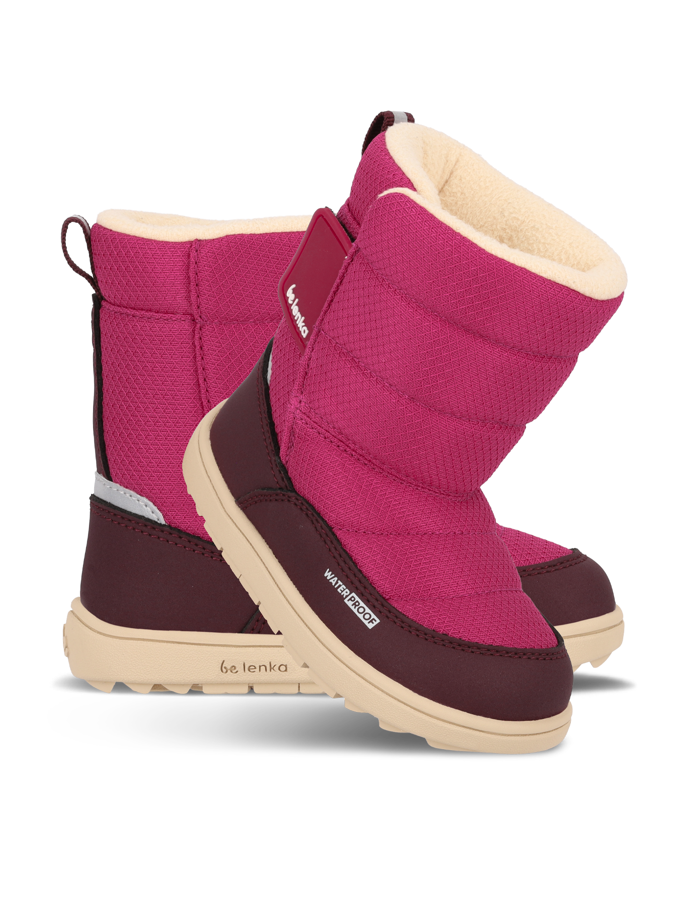 Kids barefoot snow boots Be Lenka Ailo Preschool - Berry