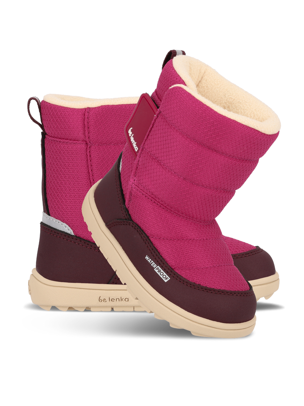 Kids barefoot snow boots Be Lenka Ailo Preschool - Berry