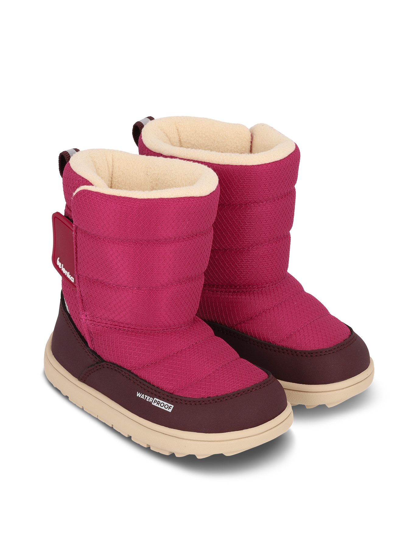Kids barefoot snow boots Be Lenka Ailo Preschool - Berry