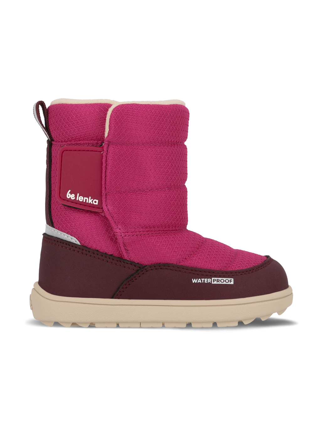 Kids barefoot snow boots Be Lenka Ailo Preschool - Berry