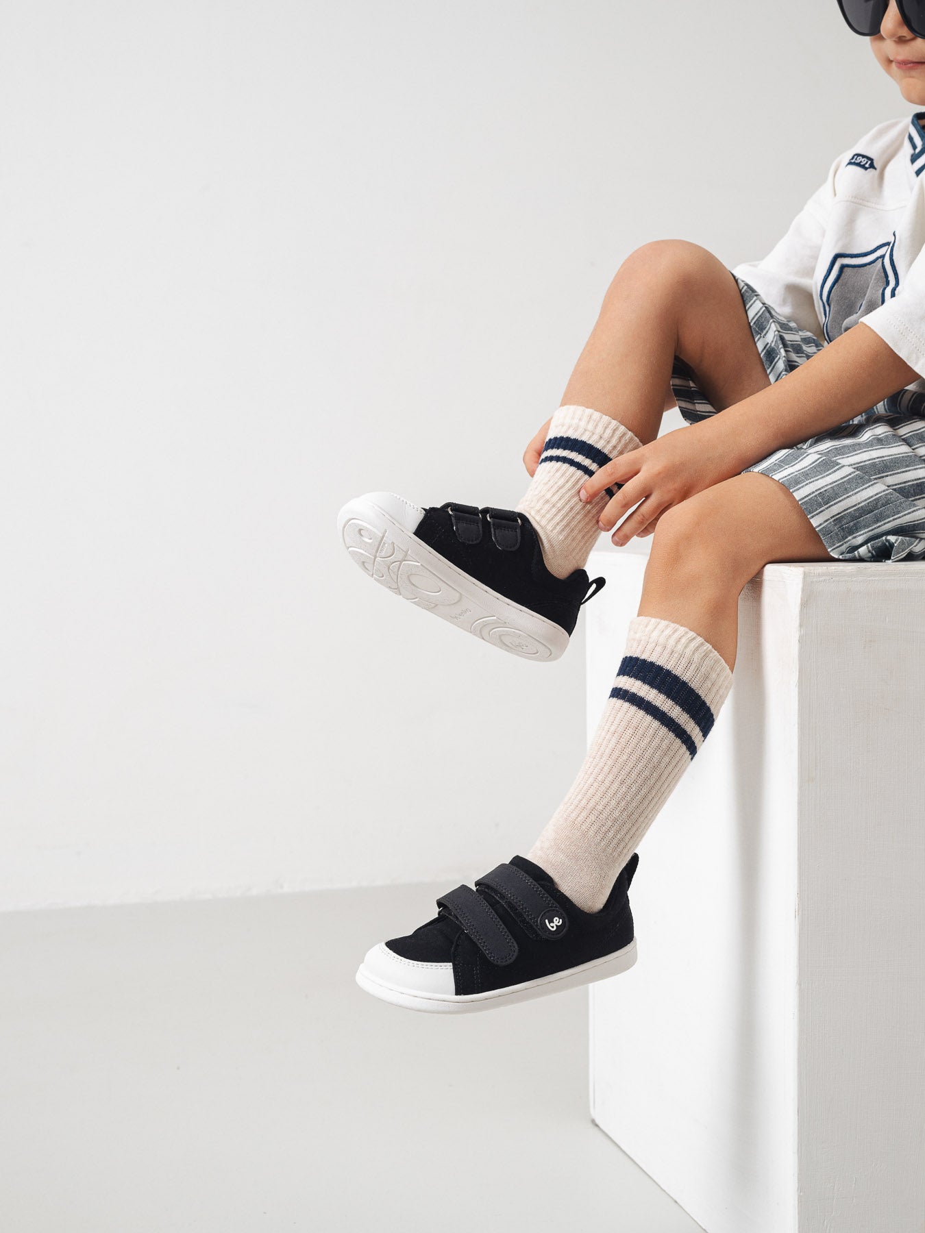 Kids barefoot sneakers Be Lenka Canvi Preschool - Black & White