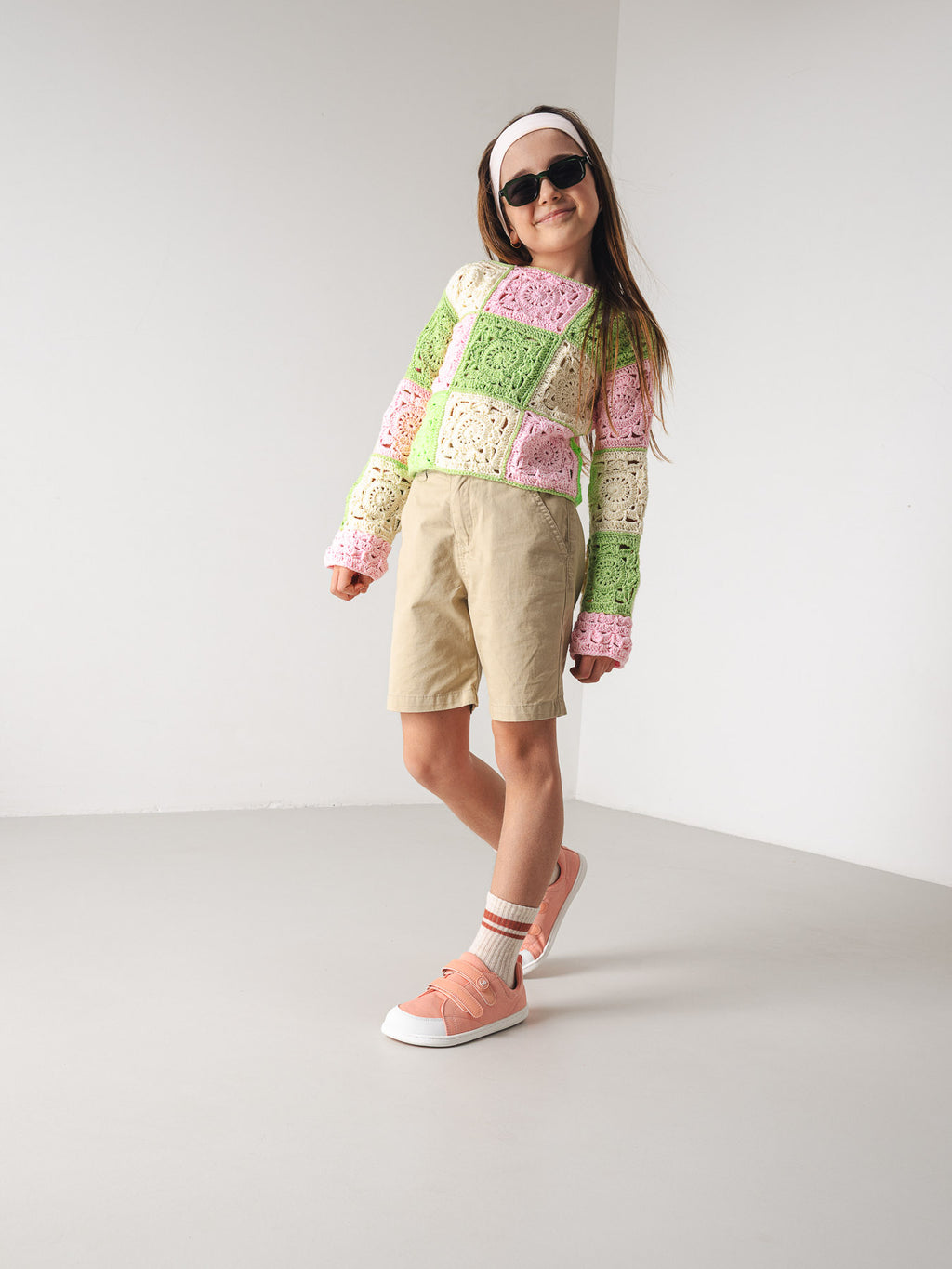 Kids barefoot sneakers Be Lenka Canvi Kids - Coral Pink