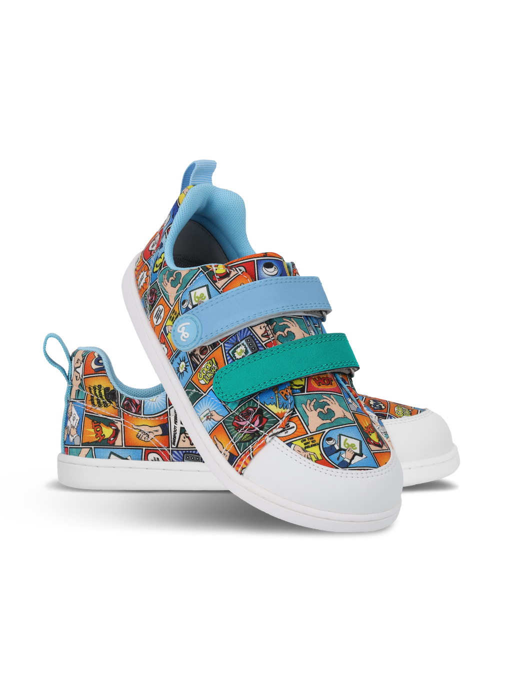 Kids barefoot sneakers Be Lenka Canvi Preschool - Comics Color