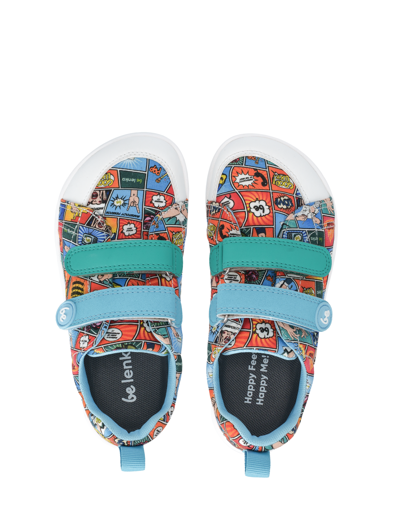 Kids barefoot sneakers Be Lenka Canvi Preschool - Comics Color