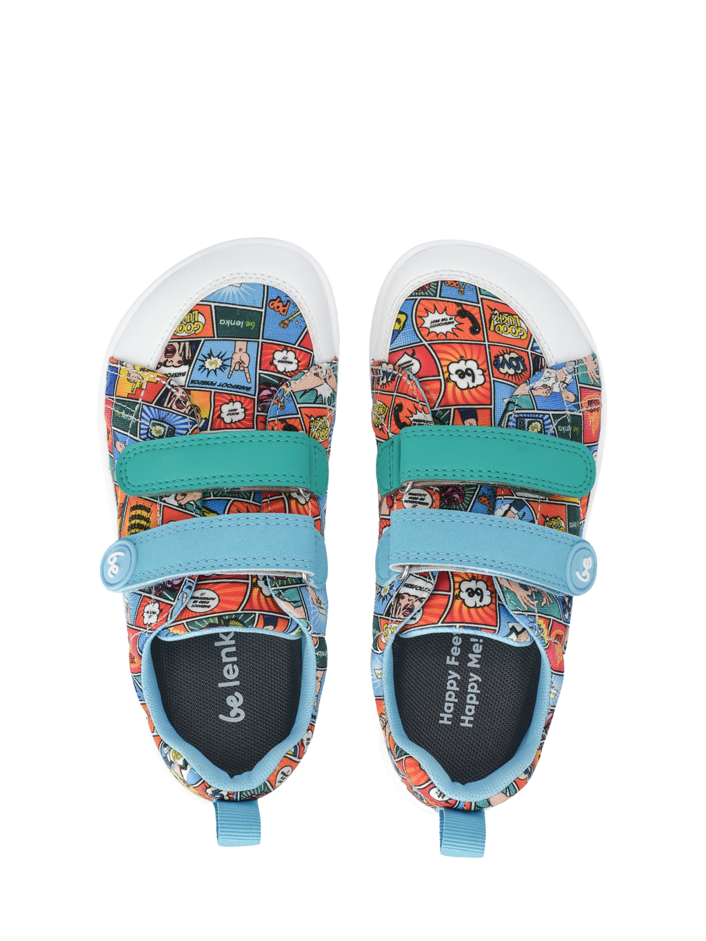 Kids barefoot sneakers Be Lenka Canvi Kids - Comics Color