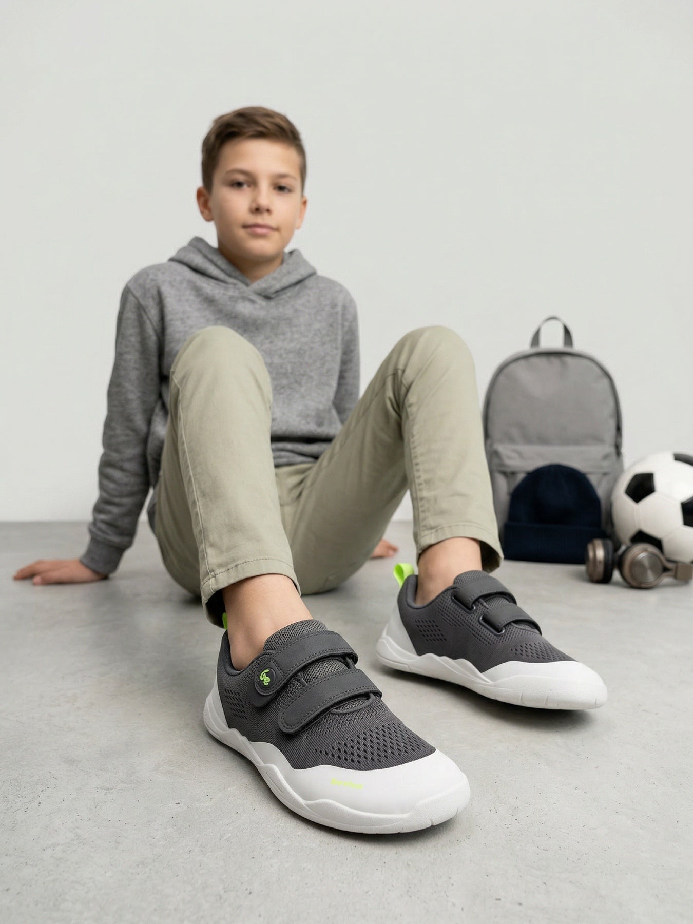 Kids barefoot sneakers Be Lenka Nubo Junior - Grey