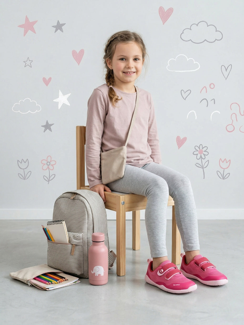 Kids Barefoot Sneakers Be Lenka Nubo Kids - Pink